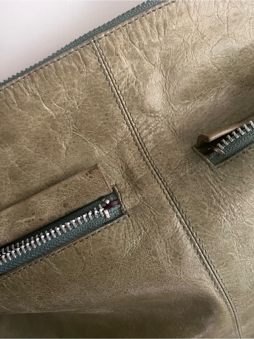 latico Olive-Taupe Leather Crossbody Satchel - Picture 5 of 14